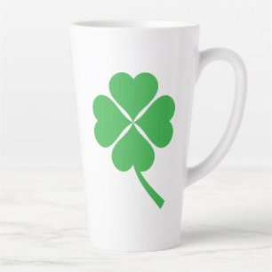 Taza De Café Latte Lucky Four Leaf Shamrock Design-87906