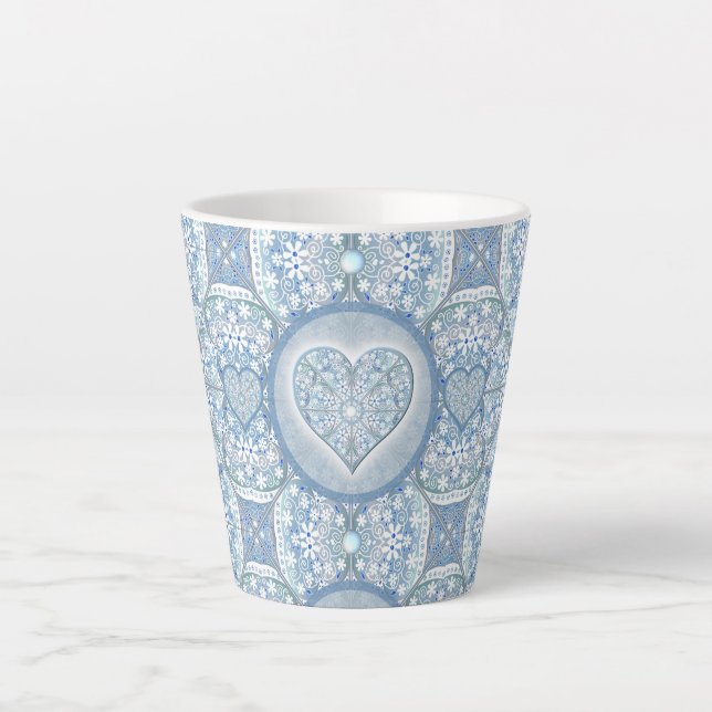 Taza De Café Latte Lugar cerámico Azul claro (Anverso)