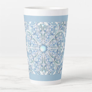Taza De Café Latte Lugar cerámico Azul claro