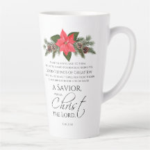 Luke 2:10-11 Good Tidings Poinsettia Navidades