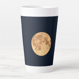 Taza De Café Latte Luna Agrietada