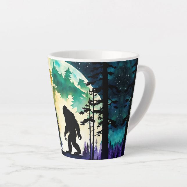 Taza De Café Latte Luna de Sasquatch (Ángulo derecho)