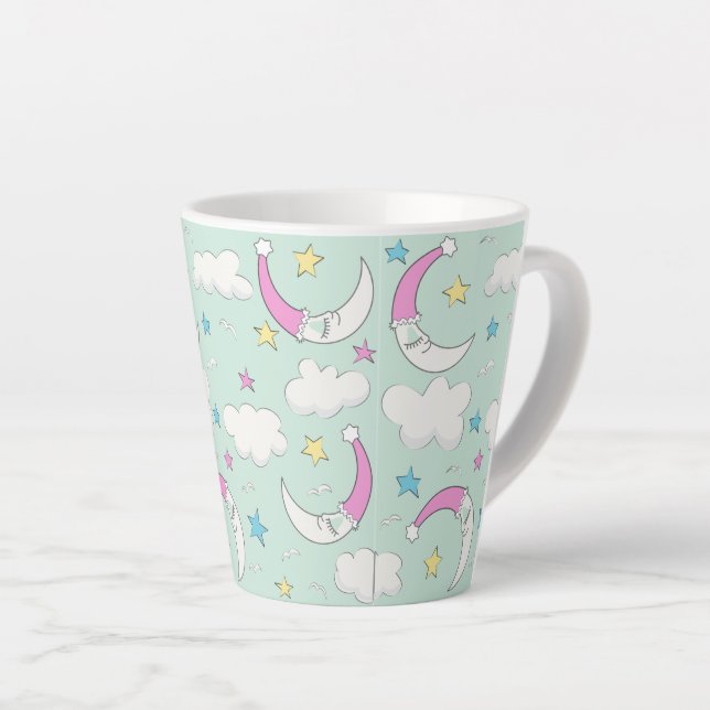 Taza De Café Latte Luna Durmiente (Ángulo derecho)