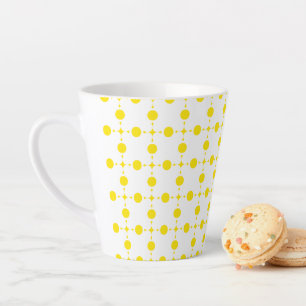 Taza De Café Latte Lunares amarillos, Patrón de lunares, Lunares, De 