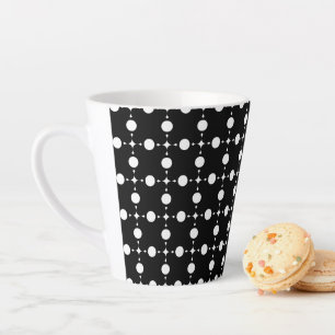 Taza De Café Latte Lunares Blancos, Patrón de Lunares, Lunares, Punte