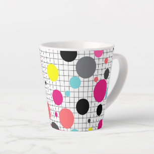 Taza De Café Latte Lunares de Memphis