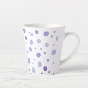 Taza De Café Latte lunares pintados a mano