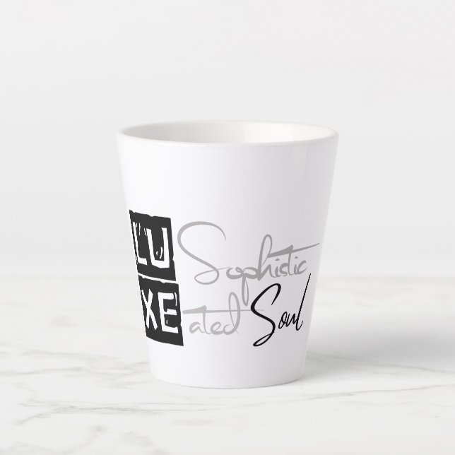 Taza De Café Latte LUXE Alma Sofisticada (Anverso)