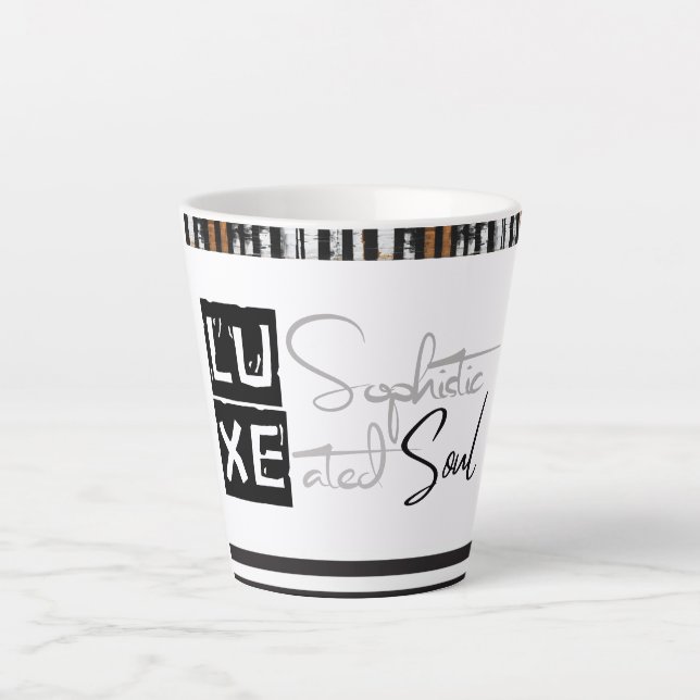 Taza De Café Latte LUXE Alma Sofisticada (Anverso)