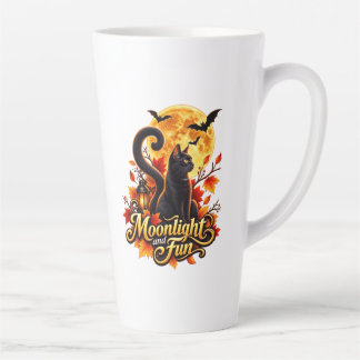 Taza De Café Latte Luz de Luna y Diversión