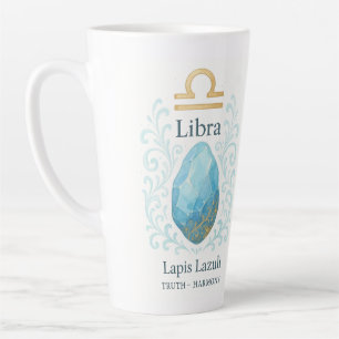 Taza De Café Latte Luz opal - La piedra de la paz interior de octubre