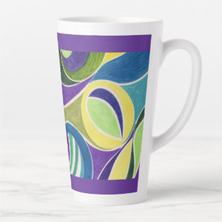 Taza De Café Latte Luz Púrpura