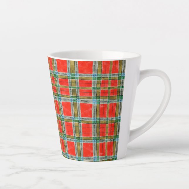 Taza De Café Latte MAC BAIN TARTAN Latte Mug (Derecha)