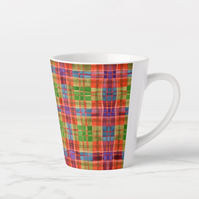 Taza De Café Latte MAC RAE TARTAN Latte Mug (Derecha)
