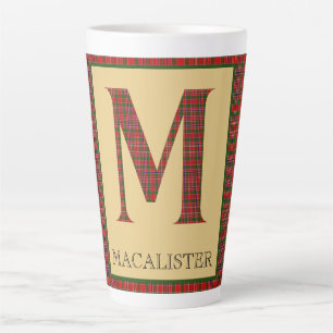 Taza De Café Latte MacAlister Tartan Monogram M