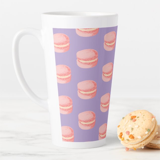 Taza De Café Latte Macarrones rosados (In situ)