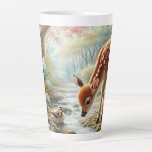 Taza De Café Latte Maderas de primavera con pato y cebada/ciervo