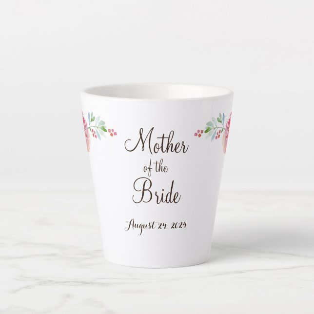 Taza De Café Latte Madre de la novia Mug (Anverso)