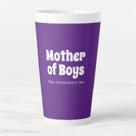 Taza De Café Latte Madre divertida de niños morado brillante