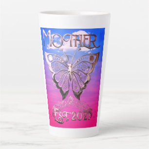 Taza De Café Latte Madre Est 2021 Personalizado Latte Mug