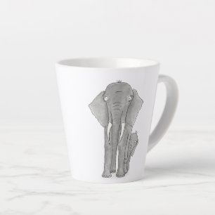 Taza De Café Latte Madre y bebé elefante lata mug