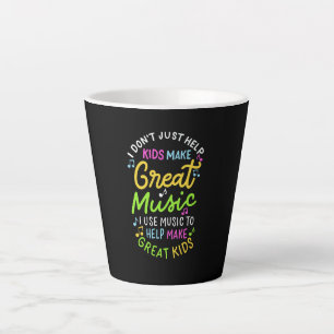 Taza De Café Latte Maestra de Música - Ayuda a los niños a hacer rega