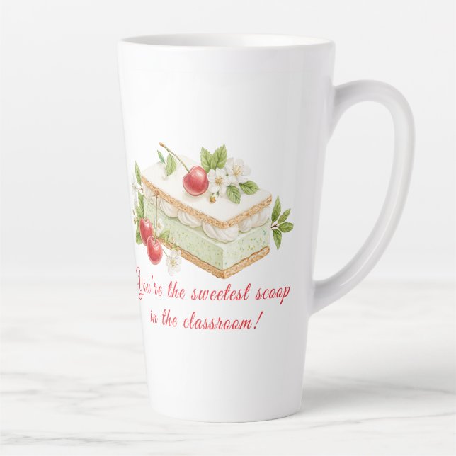 Taza De Café Latte Maestra de Scoop más dulce Mug - Regreso a la escu (Derecha)