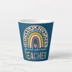 Taza De Café Latte Maestro de Educación Especial SPED Leopardo