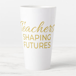 Taza De Café Latte Maestros que forman futuros Black Gold Motivaciona