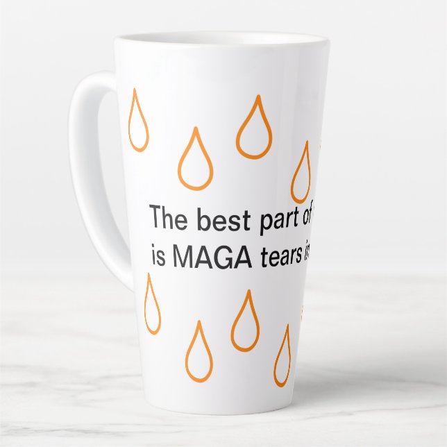 Taza De Café Latte MAGA Lágrimas Latte Mug (Ángulo izquierdo)