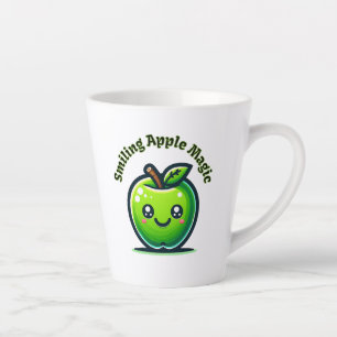 Taza De Café Latte Magia de Apple sonriente