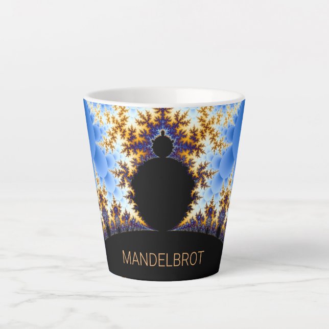 Taza De Café Latte Magnífico Mandelbrot Fractal (Anverso)
