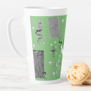 Taza De Café Latte Mago de la serpiente Mikitiez bruja