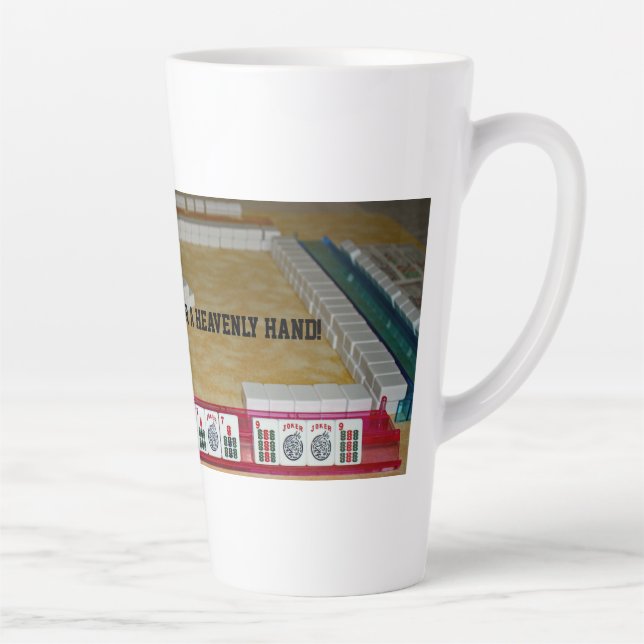 Taza De Café Latte Mahjong Heavenly Hand Coffee Mug (Derecha)