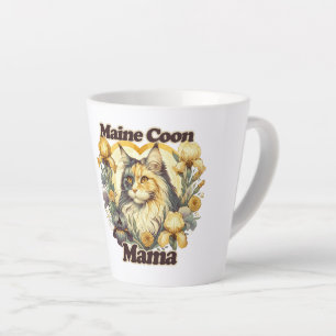 Taza De Café Latte Maine Coon Mama Dilute Calico Mainecoon gatos