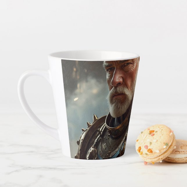 Taza De Café Latte Majestic Regal Steampunk King Small Latte Mug (In situ)