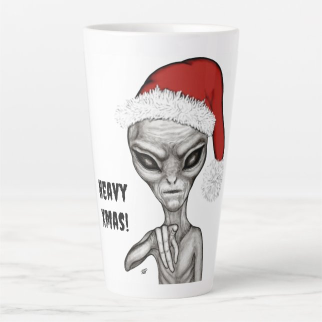 Taza De Café Latte ¡Mala fortuna, pesadas navidades! (Anverso)