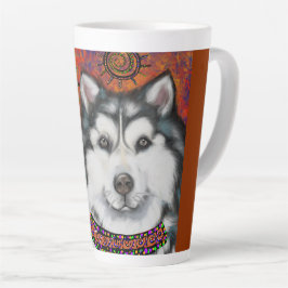 TAZA DE CAFÉ LATTE MALAMUTE DE ALASKA    