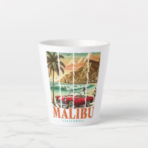 Taza De Café Latte Malibu California - Vista panorámica de la costa d