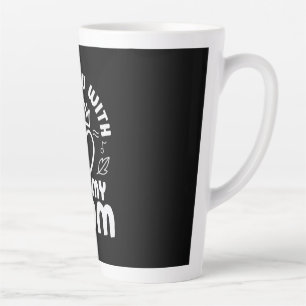 Taza De Café Latte Mamá arte te ama con toda mi mamá
