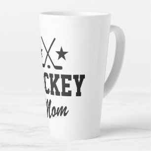Taza De Café Latte Mamá de hockey