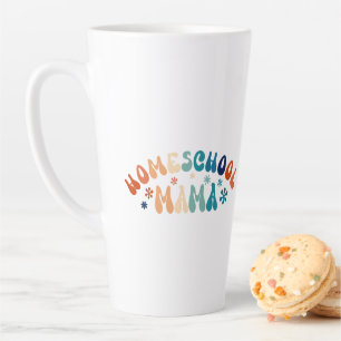 Taza De Café Latte Mamá de la escuela residencial personalizada con n