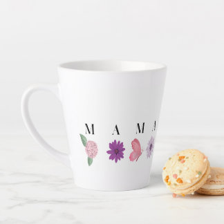 Taza De Café Latte MAMA Floral Butterfly – Mother's Day Gift
