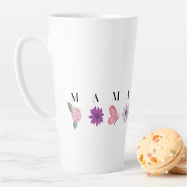 Taza De Café Latte MAMA Floral Butterfly – Mother's Day Gift