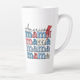 Taza De Café Latte Mamá norteamericana