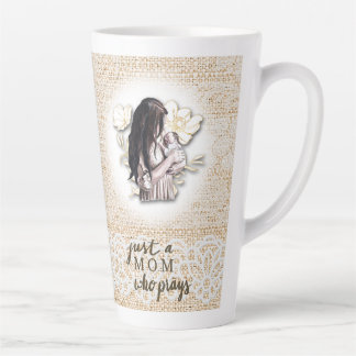 Taza De Café Latte Mamá que Reza (cuaderno coincidente disponible)