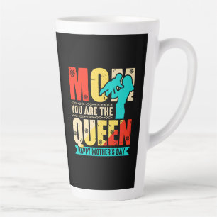 Taza De Café Latte Mamá Tú Eres La Reina
