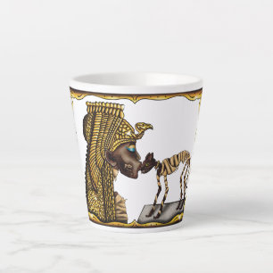 Taza De Café Latte Mami egipcia Cleopatra, momia gata de Halloween