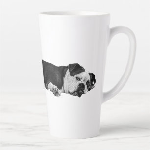 Taza De Café Latte Mañana lenta, Bulldog perezoso