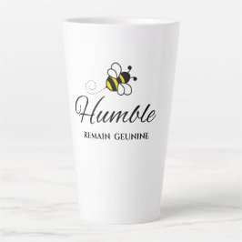TAZA DE CAFÉ LATTE MAÑANA ZUMBIENTE BLANCO NEGRO 20OZ  ABEJA HUMILDE